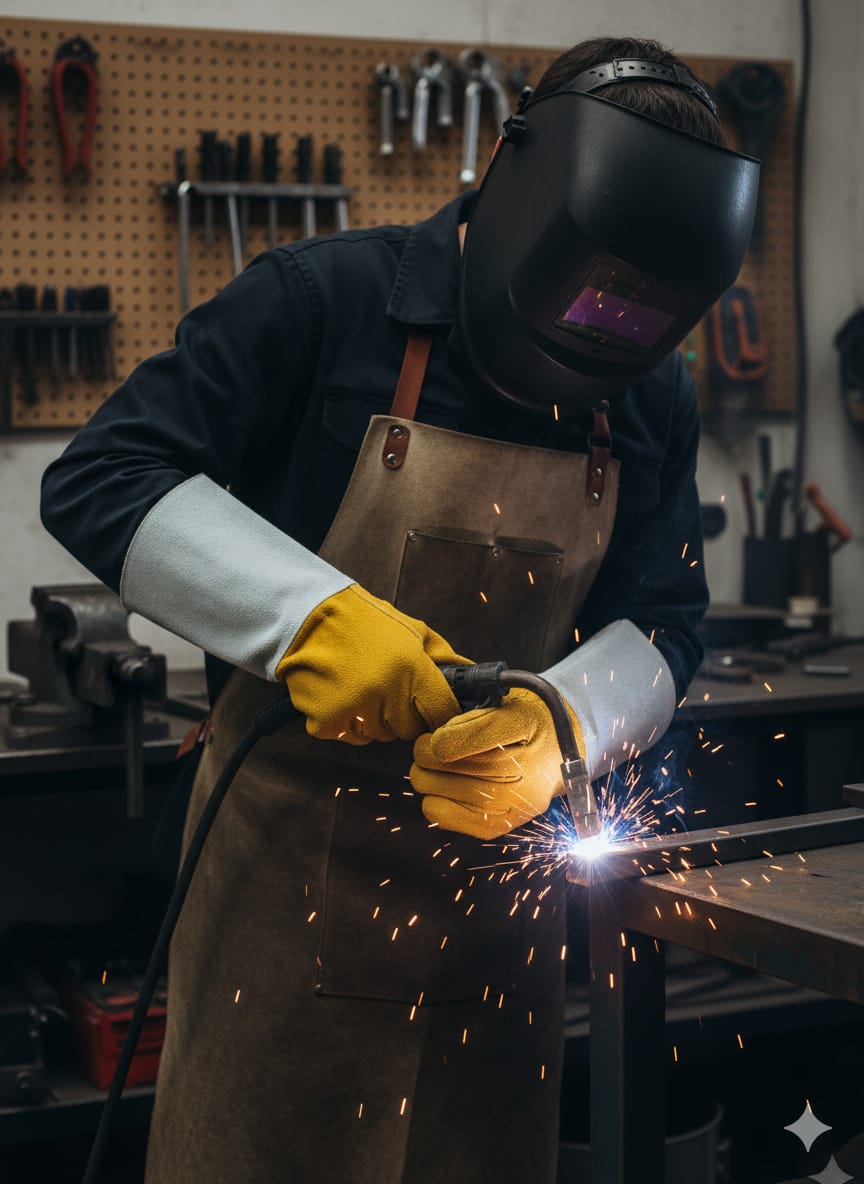 Yellow Leather Gloves