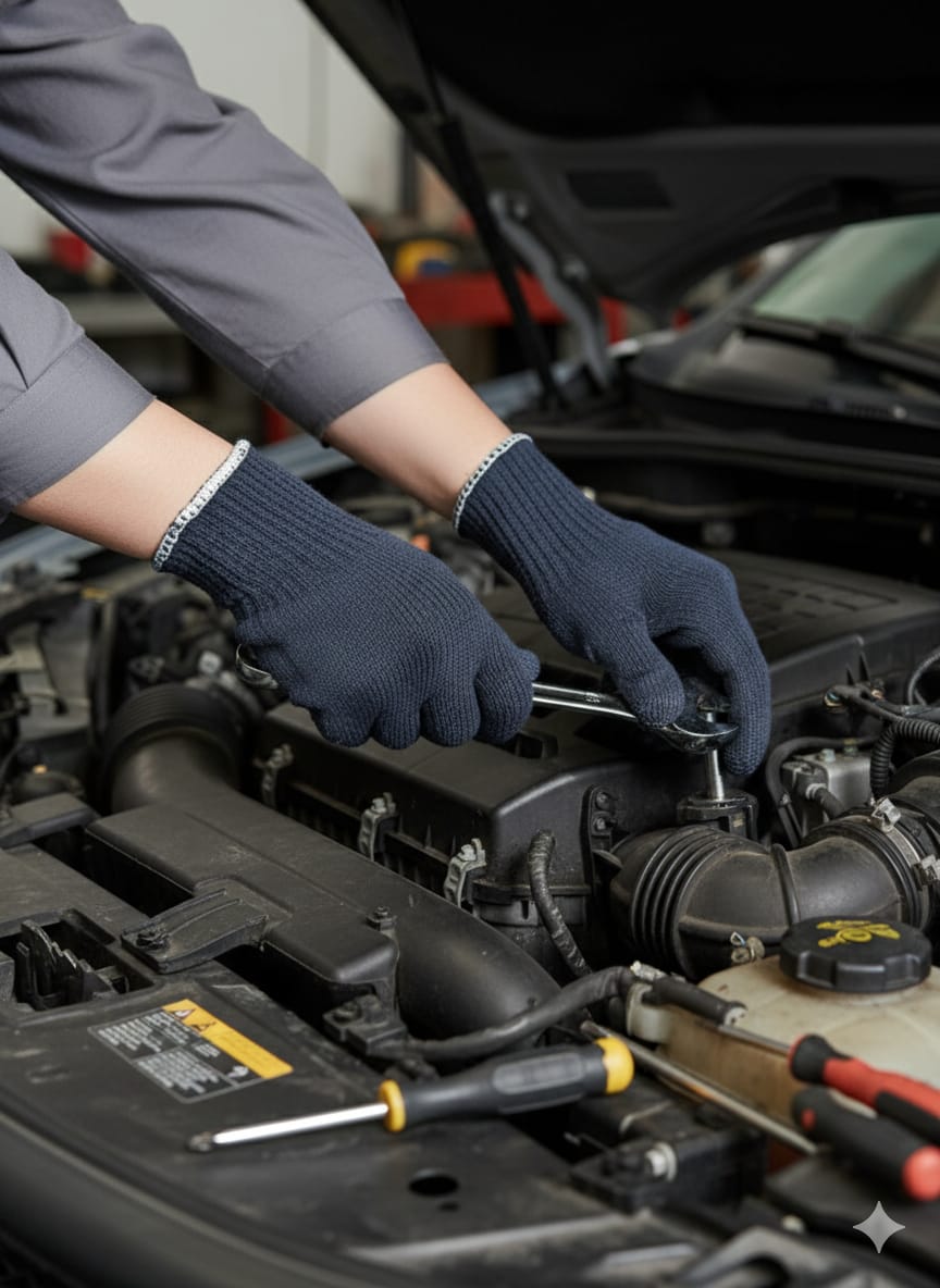 Cotton Knitted Gloves