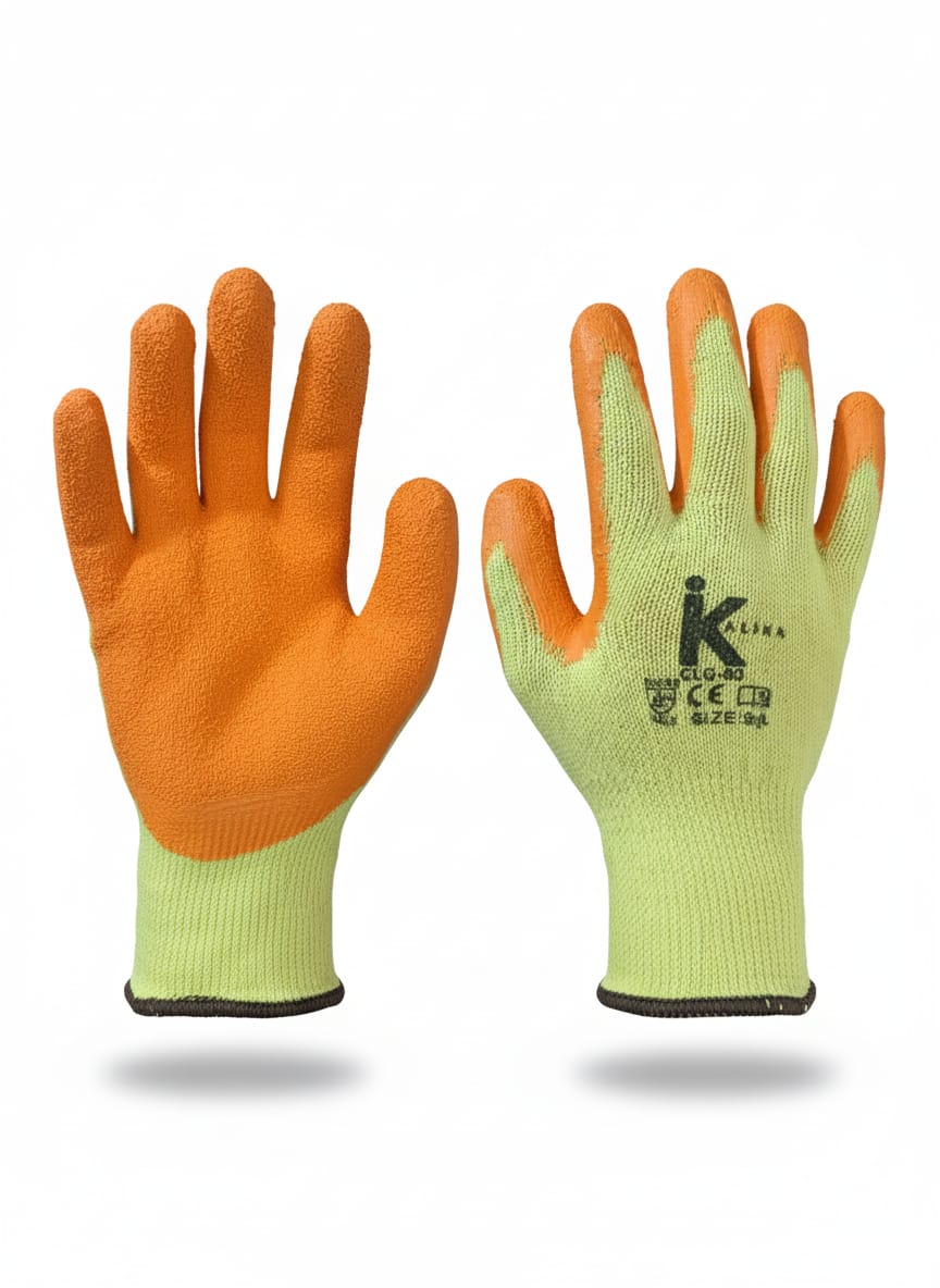 Cotton Latex Wrinkled Coated Gloves