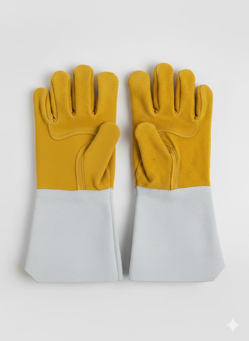 Yellow Leather Gloves