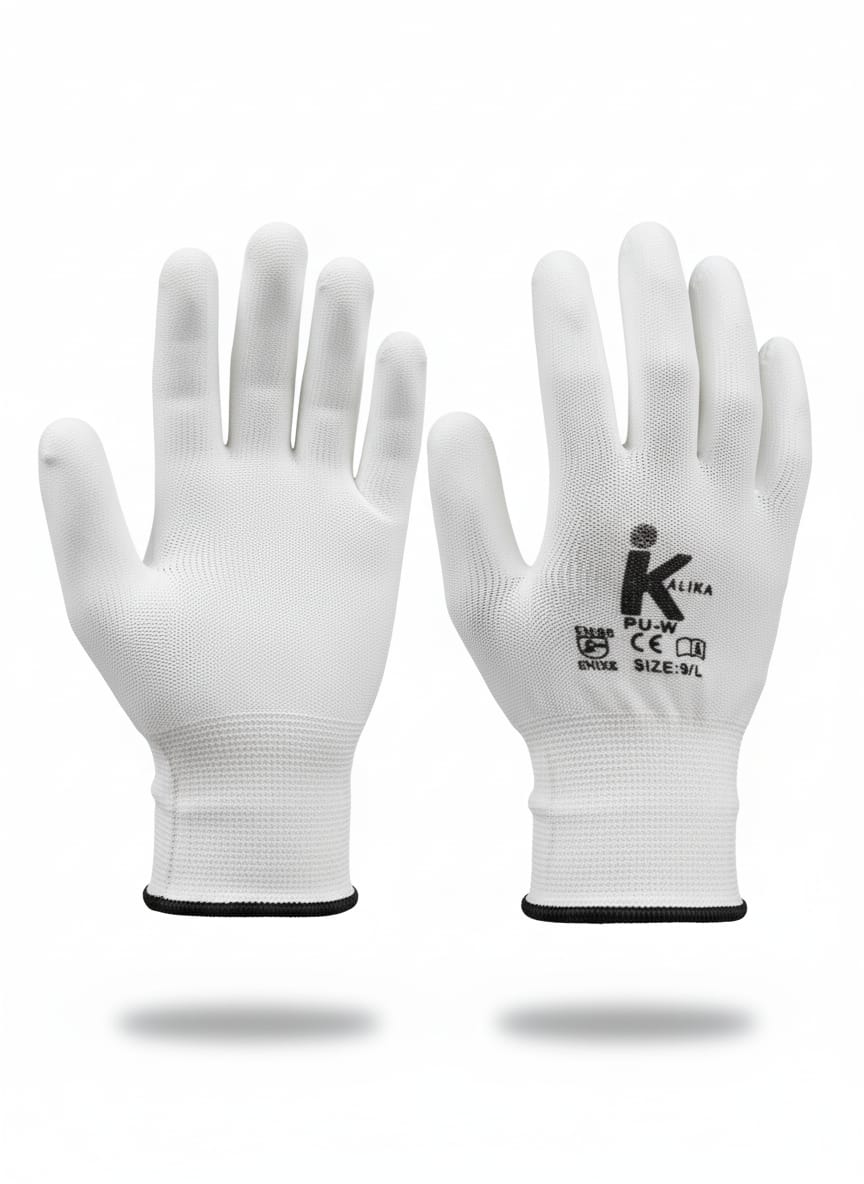 White PU Coated Gloves